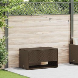 vidaXL Skrzynka na poduszki ogrodowe Brązowa 100x55x55,5 cm Polirattan