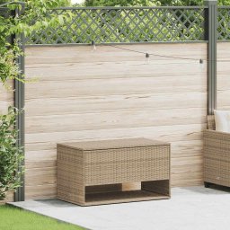 vidaXL Skrzynka na poduszki ogrodowe beżowa 100x55x55,5 cm polirattan