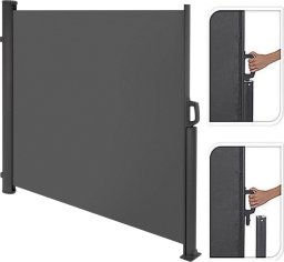 MARKIZA OGRODOWA BOCZNA NA TARAS REGULOWANA 1,6x3M