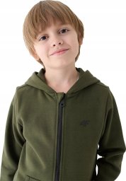 BLUZA CHŁOPIĘCA 4F DRESOWA Z KAPTUREM BAWEŁNA CIEPŁA TSWSM1295 r. 158 cm