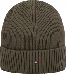 CZAPKA ZIMOWA TOMMY HILFIGER TH FLAG BEANIE AM0AM12796 RBN ZIELONA