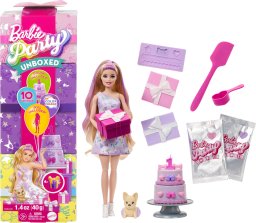 „Barbie Party Unboxed Reveal“ siurprizų rinkinys - šviesiaplaukė lėlė