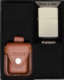 Zippo Zestaw ZIPPO Zapalniczka SATIN CHROME No2