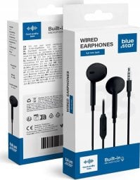 BLUE STAR słuchawki przewodowe Jack 3,5 mm z mikrofonem PA-E65 1,2 m czarne