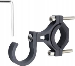 Hak uchwyt na zakupy do roweru / hulajnogi aluminiowy FS366-004 czarny