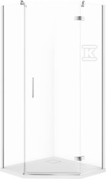 Cersanit SET C516 KABINA PIĘCIOKĄTNA CITY PRAWA CHROM 80X80X195+TAKO SLIM WIR