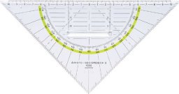 ARISTO Geodreieck 22,5cm Facette und Tuschenoppen 10Stk.
