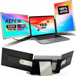 KEFEYA Monitor do laptopa 15,6"wszystkie modele przenośny ekran 80NTSC 1080