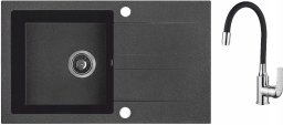 Zlewozmywak Laveo AQ.901-1013502 / AQUAFORM / MARANELLO SET / ZLEW GRANIT SZARY 44X57CM , 1K+1/2 OC , BATERIA , SYFON /