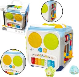 LeanToys Wielofunkcyjna Kostka Edukacyjna Dla Maluchów Światła Dźwięki