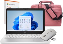 Zestaw Laptop HP 11-ak / 16V16UA / Mysz / Torba / Intel N4000 / 4GB / eMMC 64GB / Intel UHD / HD / Win11 / OFFICE 365 / Biały