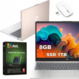 Różowy Laptop dla kobiet HP 15 AMD Ryzen 5 Radeon FullHD 8GB SSD 1TB Win11 7W6H7UA