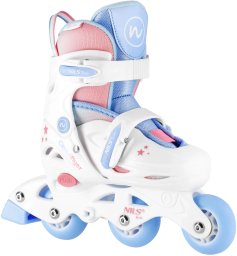 Rolki Nils Extreme NJ1190 rekreacyjne regulowane białe r. 30-33