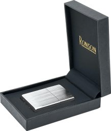 Zapalniczka RONSON VERTICAL CHROME BRUSHED Benzynowa