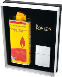 Zestaw Zapalniczka Benzynowa RONSON CHROME POLISHED prezentowy