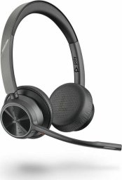 Poly Voyager 4320 MS Teams Wireless Headset, Bluetooth, USB-A, +BT700 dongle, +Charging Stand, Black