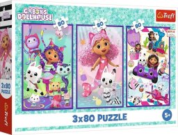 Trefl Puzzle Kolorowe dni Gabbyi 3x80 elementów (34882)