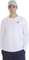 Koszulka męska 4F Longsleeve M432 biała 4FWMM00TLONM432 10S 2XL