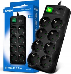 SVEN SF-08E-16 5m listwa przeciwprzepięciowa