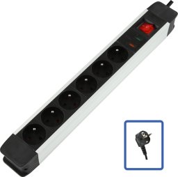 6-WAY POWER STRIP + SURGE