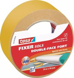 tesa® Doppelseitiges Klebeband, universal, 25m x 50mm, beige