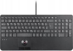 Klawiatura Perixx PERIBOARD-538 H DE Przewodowa klawiatura USB z trackballem