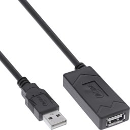 Kabel USB Manhattan USB-A - USB-A 10 m Czarny
