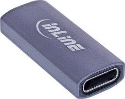 InLine® USB4 Adapter, USB-C Buchse/Buchse, Aluminium, grau