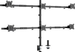 InLine® Tischhalterung, für 6x LCD-/LED-Display bis 81cm (32"), max. 7kg