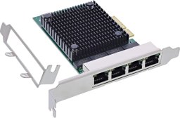 Karta sieciowa InLine Quad Gigabit karta sieciowa 4x RJ45 2,5Gb/s PCIe x4 inkl. low profile