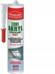 Quantec AKRYL SZPACHLOWY LEKKI UAL-310 KARTUSZ 310&nbsp;ml BIAŁY WKRĘT-MET KLIMAS