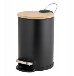 Kosz na śmieci z cichym domykaniem, bambus, 3 l, MOBELLE