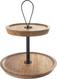 Patera dwupoziomowa 30 cm Mango drewniana
