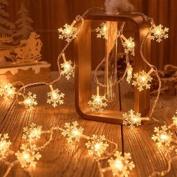 Lampki choinkowe Aigostar  Lampki choinkowe LED snowflake/star - 3m/20 lampek ciepłe białe/warm white zasilane bat. 3xAA EHD-LS04