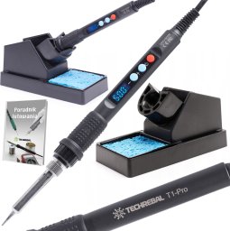 Zestaw Lutownica Techrebal T1-Pro MOCNA 80W  Uniwersalny uchwyt z gąbką