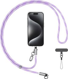 Smycz do telefonu z kablem do ładowania  Usams SJ746 30W USB-C do Lightning 1.2m fioletowy