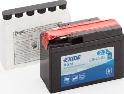 Akumulator AGM/Rozruchowy/Suchoładowany z elektrolitem (ograniczona sprzedaż konsumencka) EXIDE 12V 2 3Ah 35A P+ Bezobsługowy elektrolit w zestawie 113x48x85mm Suchoładowany z elektrolitem YTR4A-BS
