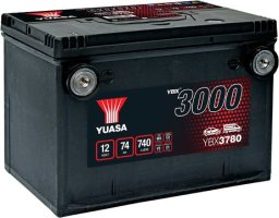 Akumulator YUASA 12V 74Ah/740A YBX3000 SMF 260x181x185 B01 (rozruchowy)