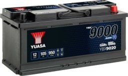 Akumulator YUASA 12V 105Ah/950A START&STOP AGM  YBX9000 AGM Start Stop Plus (P+ standardowy) 393x175x190 B13 (agm/rozruchowy)