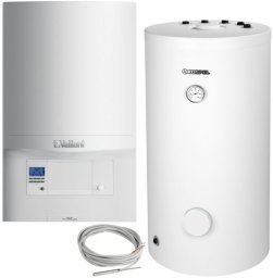 Piec gazowy Vaillant Pakiet kocioł 1-fun. kondensacyjny VC 246/5-3 (H-PL) ecoTEC pro* + zbiornik SWK 150 L + czujnik c.w.u0010021978 + SWK-150.A.PL + 306257