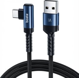 Boste Boste Elastic Elbow Series Fast Charging Data Cable USB-A to USB-C 3A 2m Blue