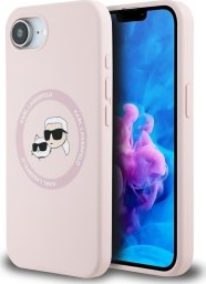Etui Karl Lagerfeld Silicone             Karl&Choupette Heads MagSafe do iPhone 16e różowy
