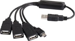 HUB USB PremiumCord PremiumCord USB2.0 HUB 4-portový Black cable