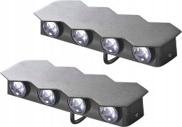 Kinkiet Beliani Zestaw 2 lamp ściennych zewnętrznych LED czarny WELDON