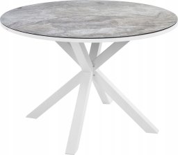 Beliani Stół ogrodowy Szkło Ciemnoszary MALETTO