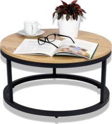 Stolik kawowy okrągły w nowoczesnym stylu