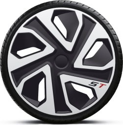 Komplet kołpaków na felgi stalowe ST Silver Black 14 cali