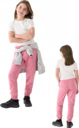 SPODNIE DRESOWE JOGGERY 4F JR F0828 RÓŻ DRESY DZIEWCZĘCE