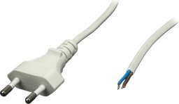 POSAC-CEE7/16WH30: POS AC cable CEE7/16-YJ01[2,5A]-tinned ends H03VVH2-F2G0,75 L=3000 white
