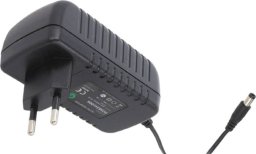 POSB24100A, zasilacz 24V/1A/24W czarny, adapter horyzontalny, gniazdo AC:CEE7/16. wtyk DC:2.1/5.5(+)